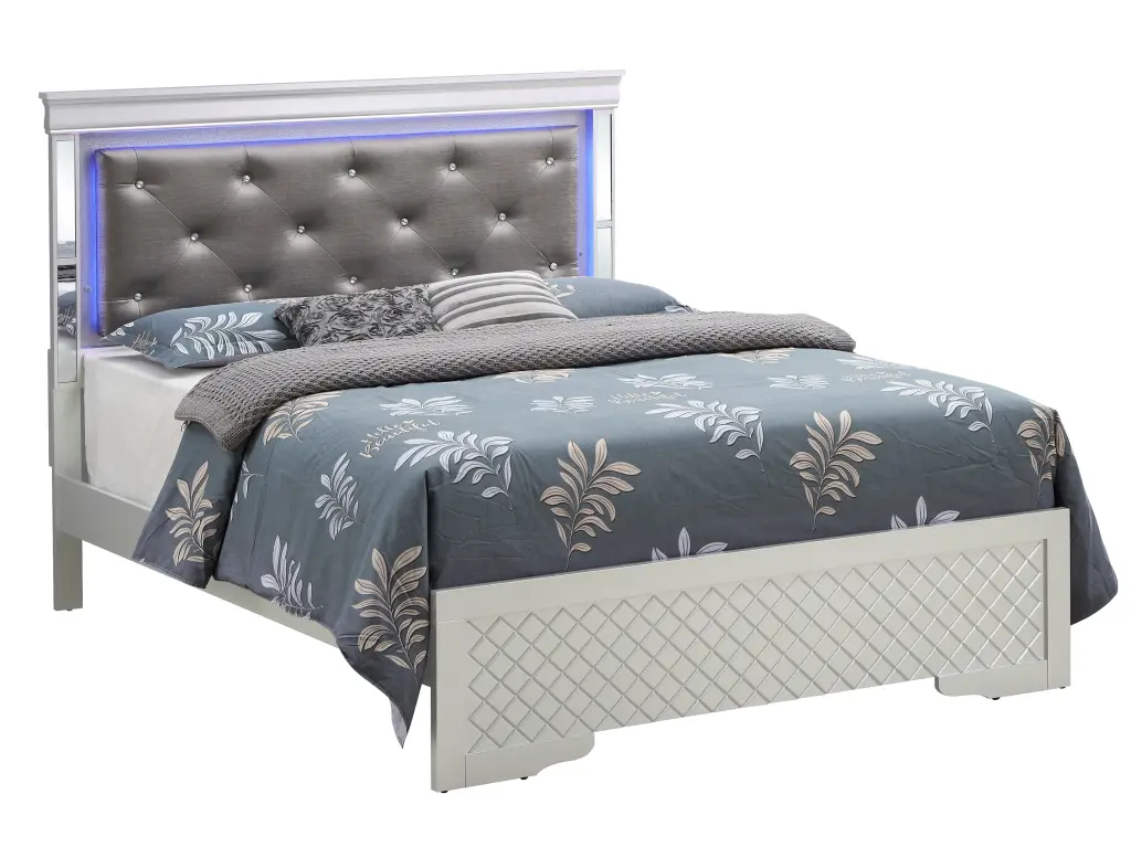 Verona G6700C FB3 Full Bed Silver Champagne Particle Board glory furniture