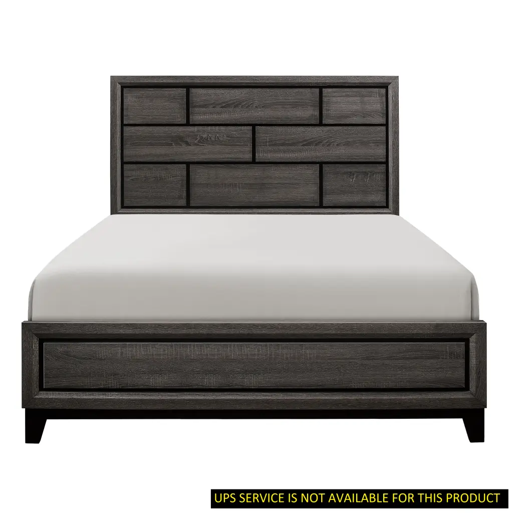 Modern Style Clean Line Design Gray Finish 1Pc Queen Size Bed Contemporary Look kanepe