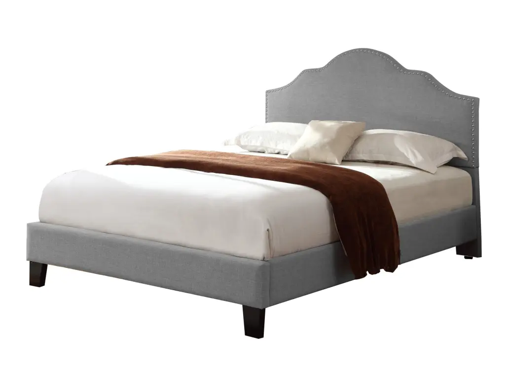 Kopa Gray Full Upholstered Bed Foam Padding And Solid Wood Frame wallace - bay