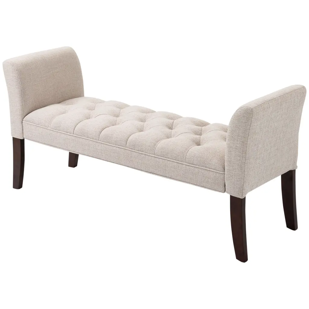 Homcom End Bed Bench Button Tufted Design Upholstered Bedroom Seat aosom business