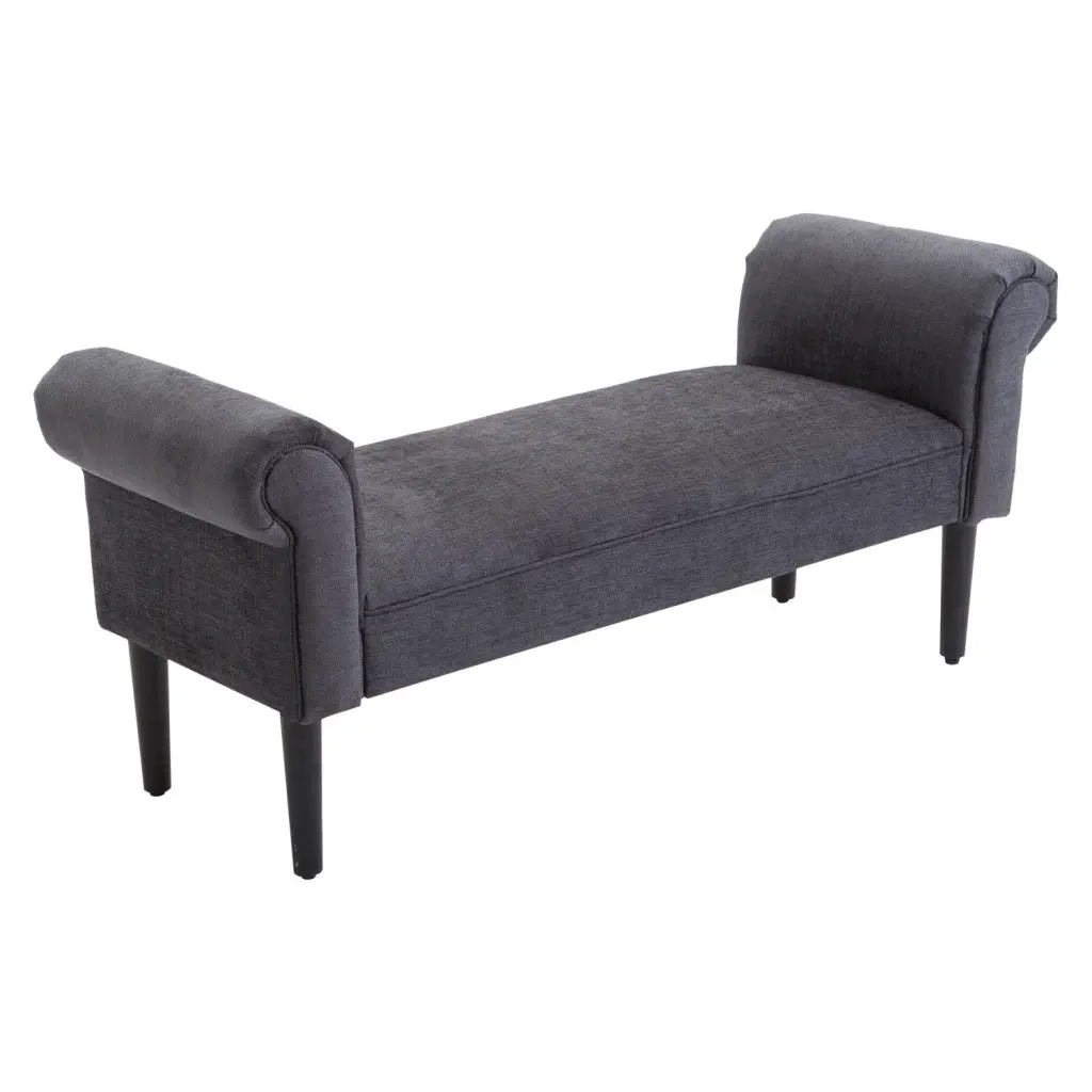 Homcom 52 Inch Linen Upholstered Ottoman Bench Bedroom Storage aosom business