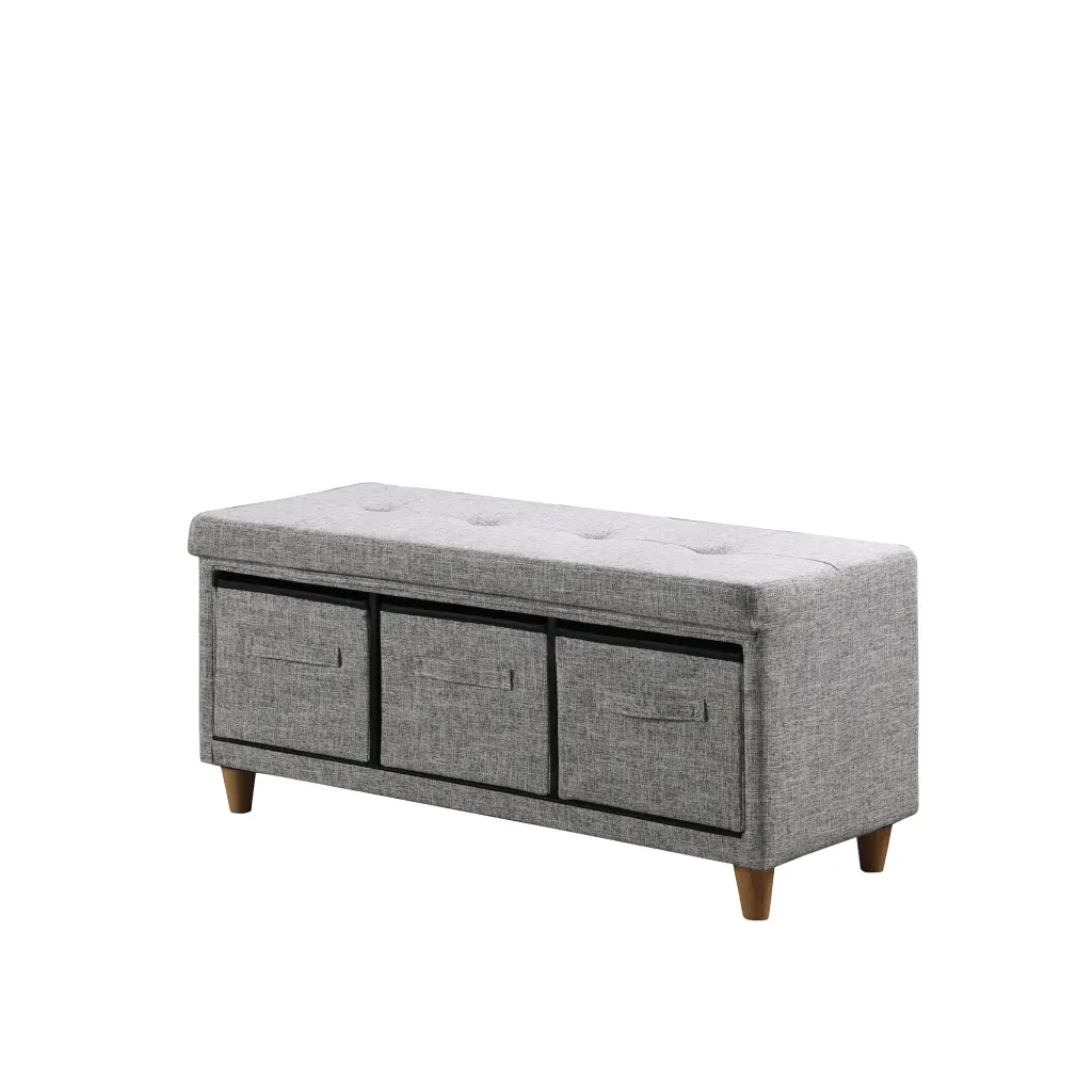 17.5 Appleby Slate Gray Tufted Bench Storage Binquireet Drawers Gray Entryway Furniture california home
