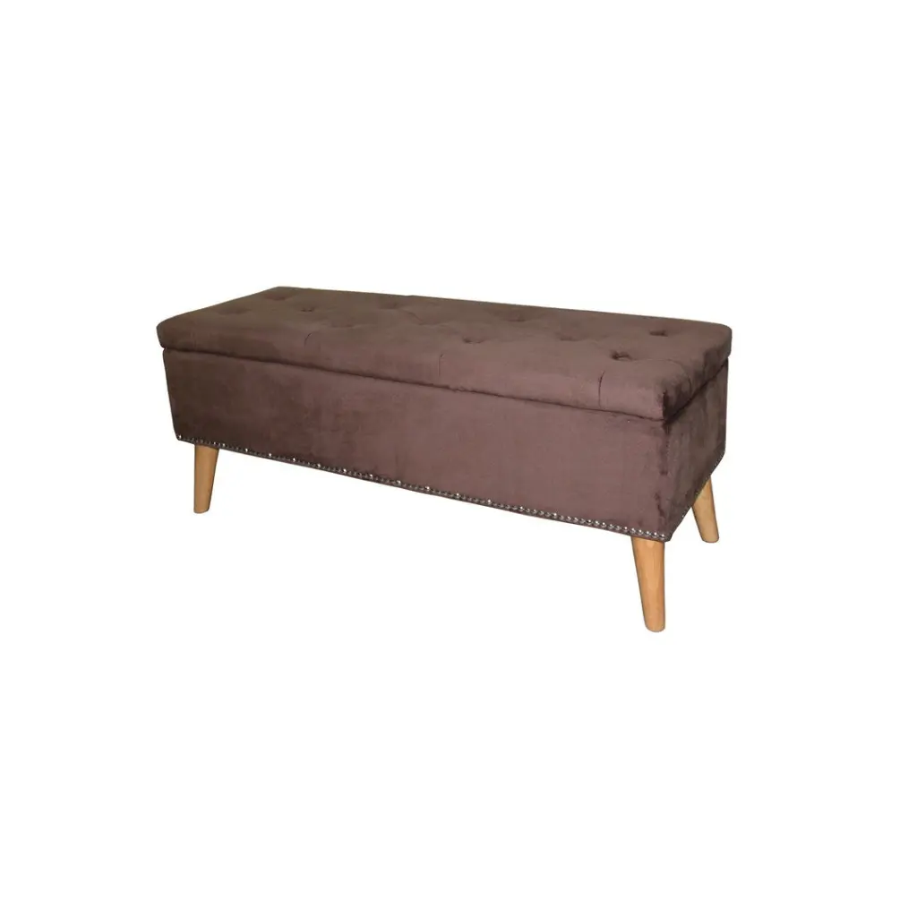 17 Inch Tall Storage Bench Brown Suede Brown Wood Entryway Bench california home