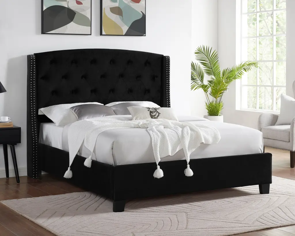 Contemporary Style Upholstered Fabric Button Tufting Trim Demi Lune Window Seat Bench kanepe