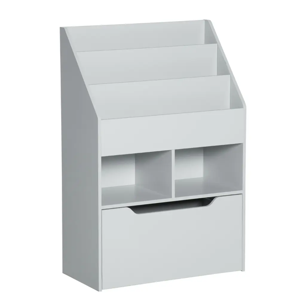 Kids Bookcase Multi Shelf Rack Arranger Storage Drawer Books and Toys aosom business