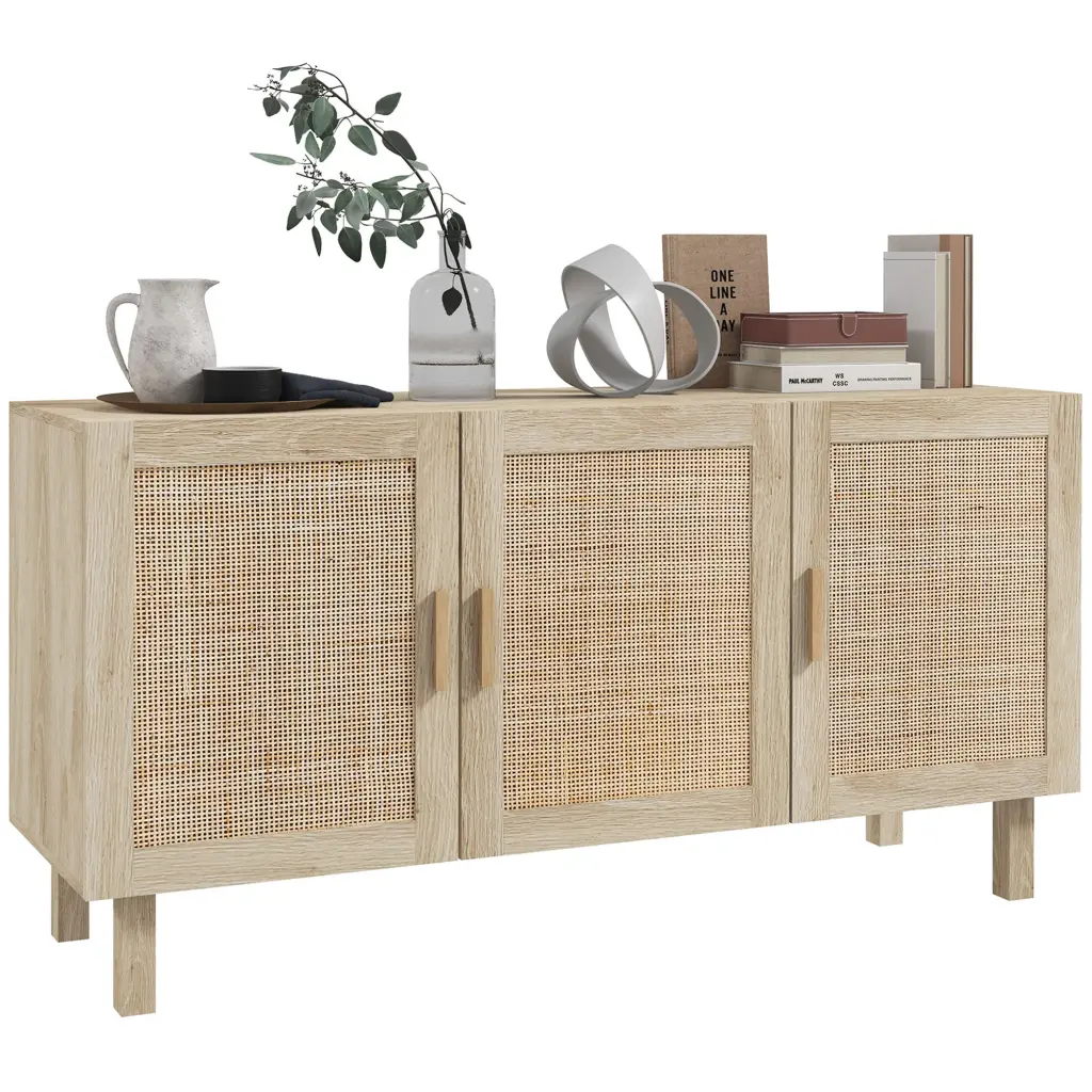Homcom Sideboard Buffet Cabinet Kitchen Cabinet Coffee Bar Cabinet White aosom business