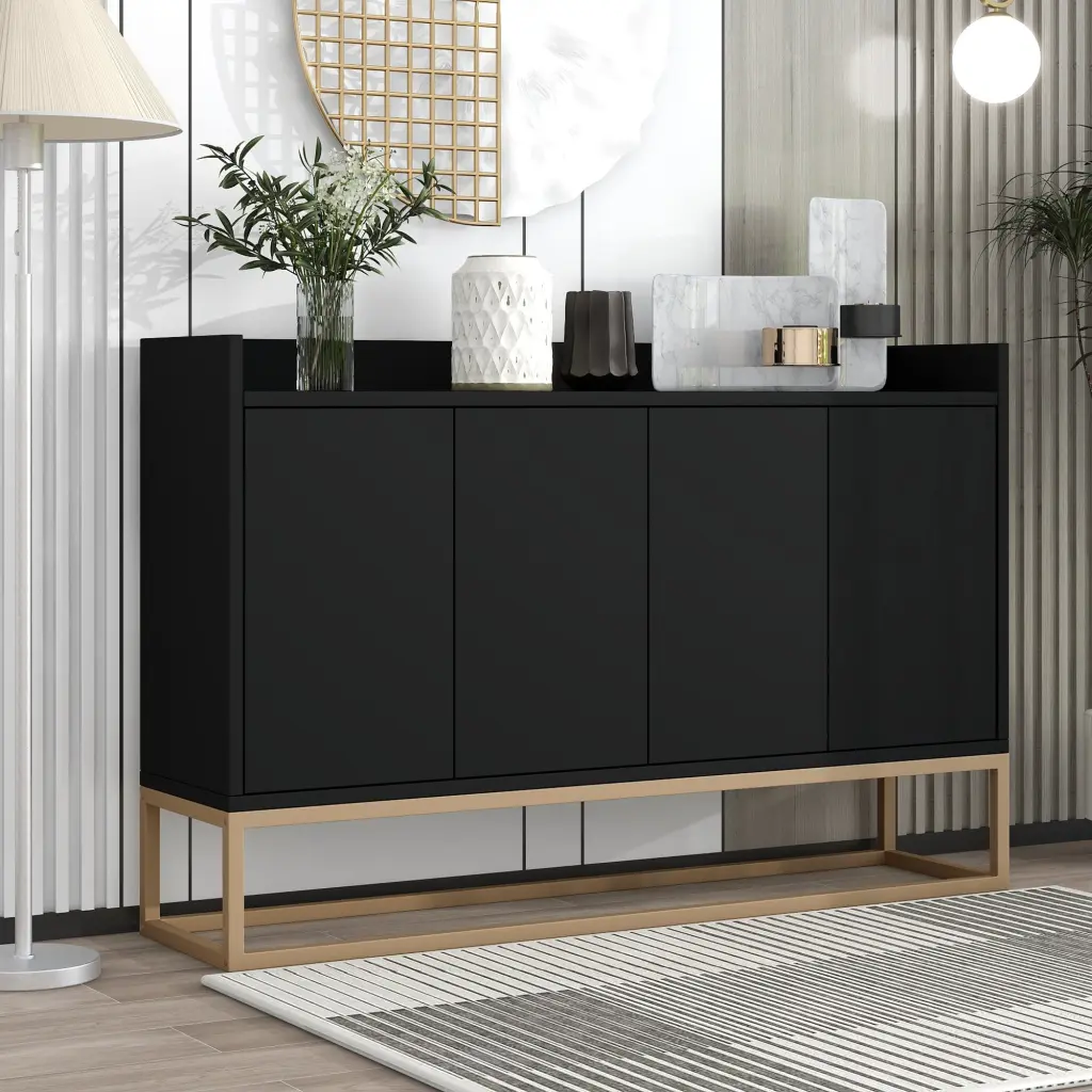 Modern Sideboard Elegant Buffet Cabinet Large Storage Space Dining Room trexm
