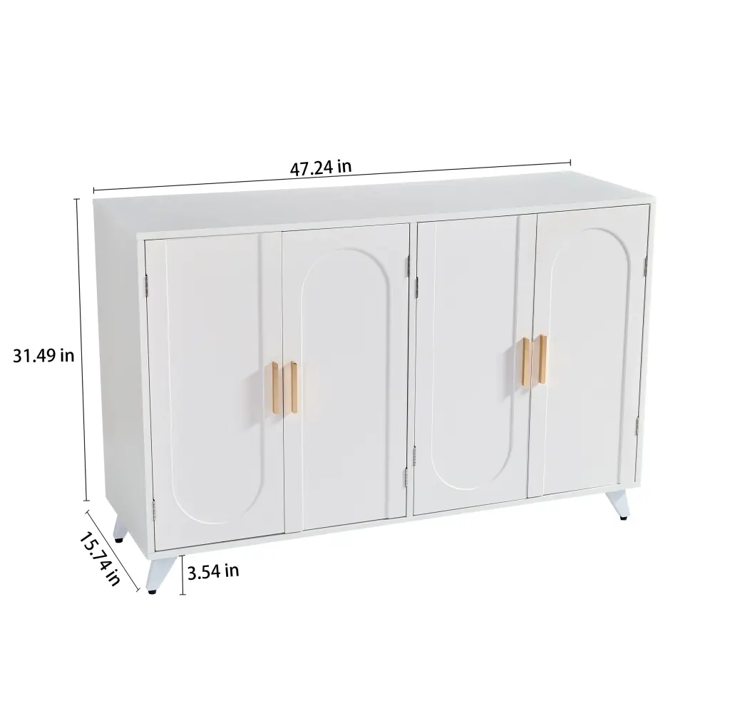 Sideboard Buffet Cabinet 4 Doors And Removable Shelves Living yanshangwu