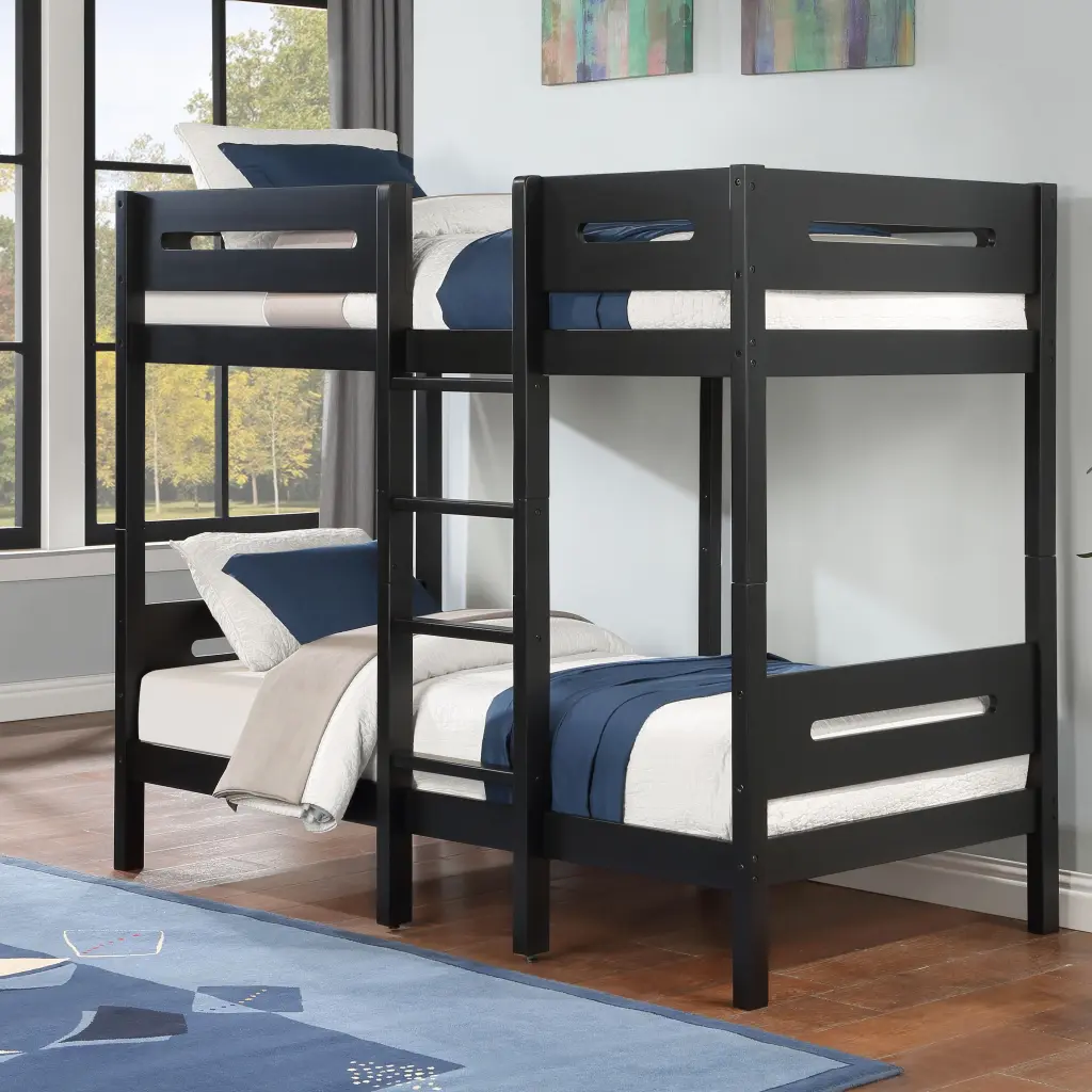 Black Twin Twin Bunk Bed Ladder Black Bedroom Wood Bunk Bed Kids furniture max