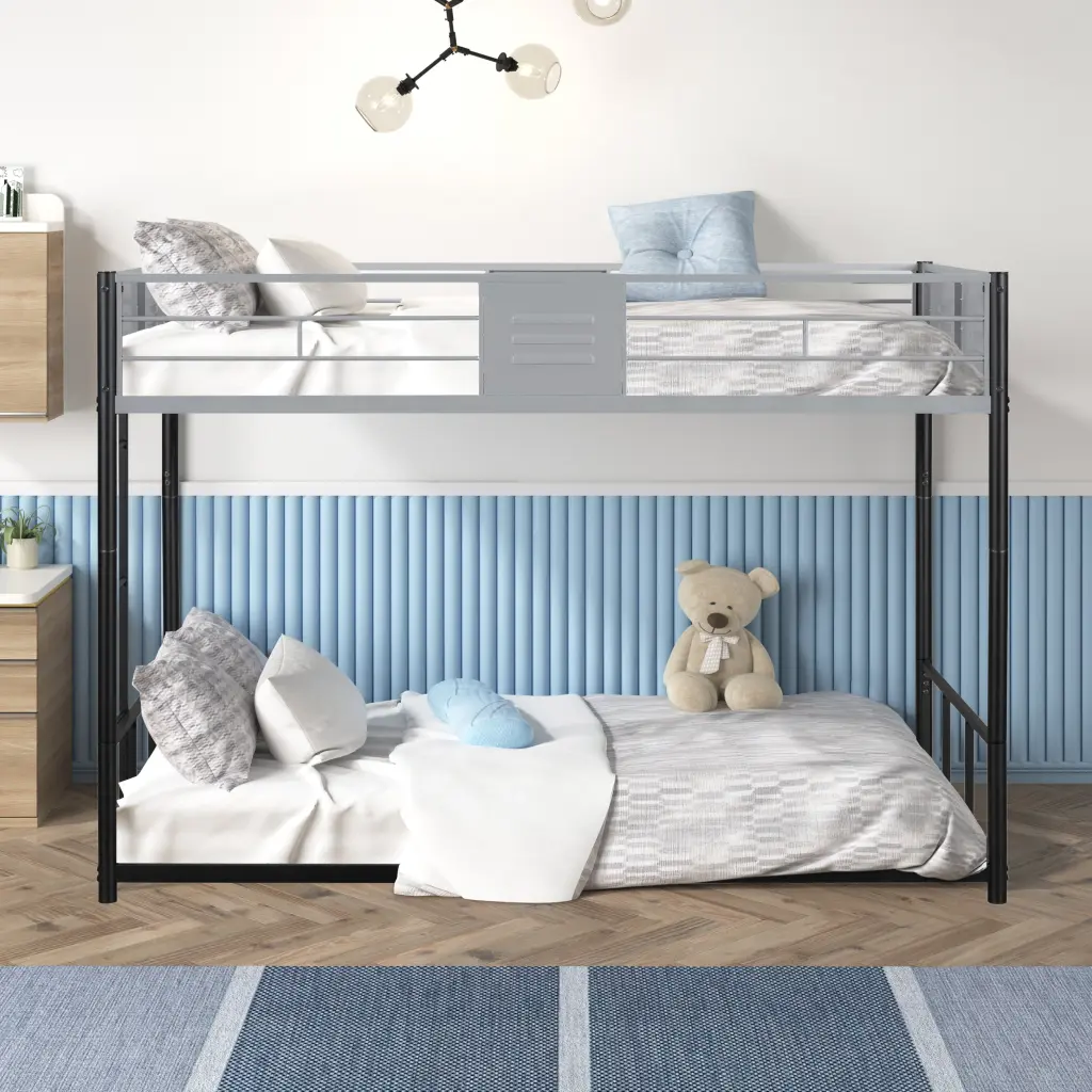 Metal Twin Over Twin Bunk Bed Vent Board Heavy Duty Robust Frame ii-s choice