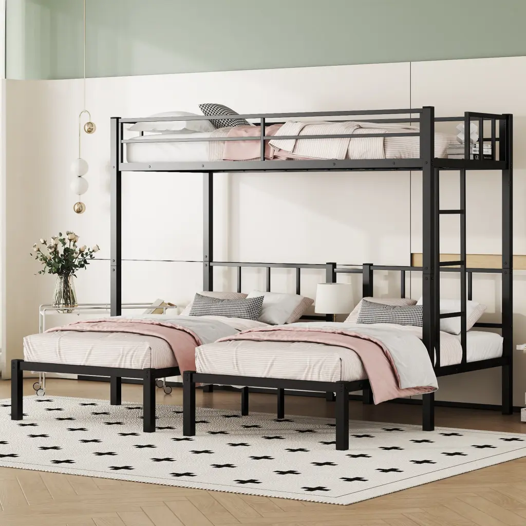 Twin Over Twin And Twin XL Bunk Beds 3 Kids Space Saving Sturdy Design magic more