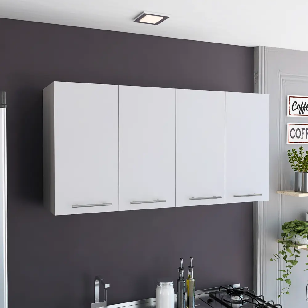 Wall Cabinet 24 Inch H Four Doors Two Internal Shelves Storage depot e-shop