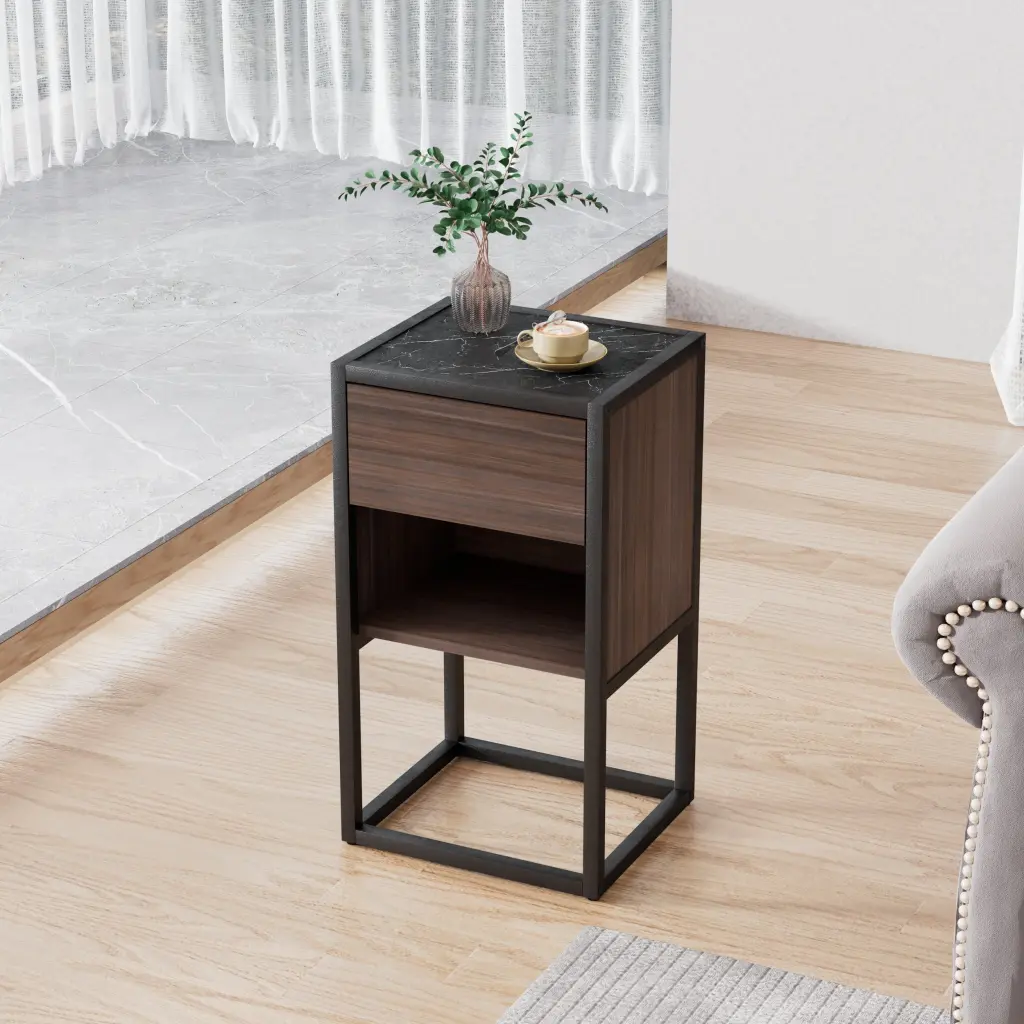 Armando Living Room Side Cabinet Corner Cabinet Bedroom Night Stand Storage Furniture samchy