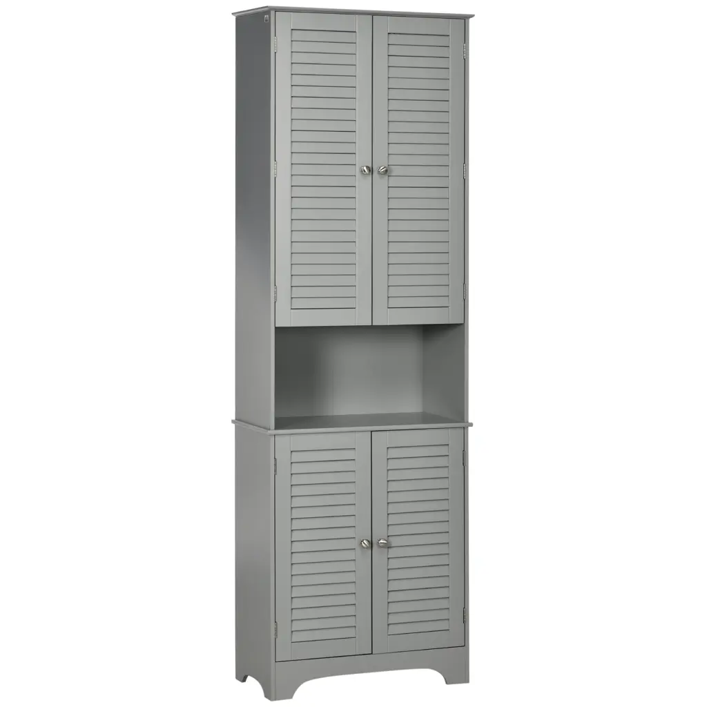 Homcom Tall Narrow Bathroom Storage Cabinet Doors And Adjustable Shelf aosom business