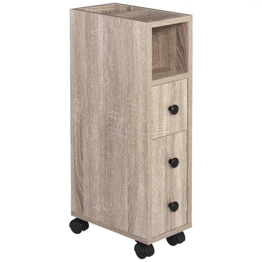 Kleankin Freestanding Space-saving Bathroom Cabinet 2 Open Shelves aosom business