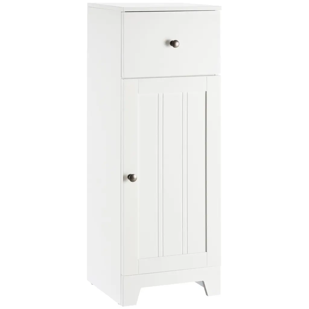 Kleankin Short Bathroom Storage Cabinet 1 Drawer Organizer Vanity Shelf aosom business