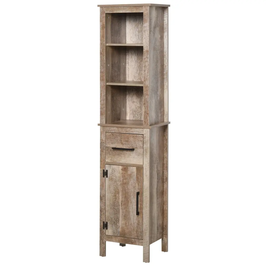 Kleankin Tall Bathroom Storage Cabinet, Freestanding Linen Tower aosom business