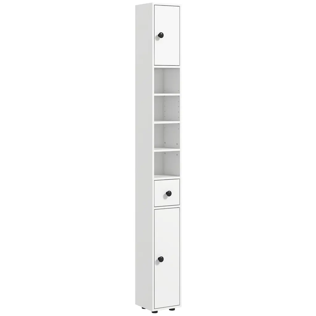 Kleankin 71 Tall Bathroom Storage Cabinet Narrow Toilet Paper Holder aosom business