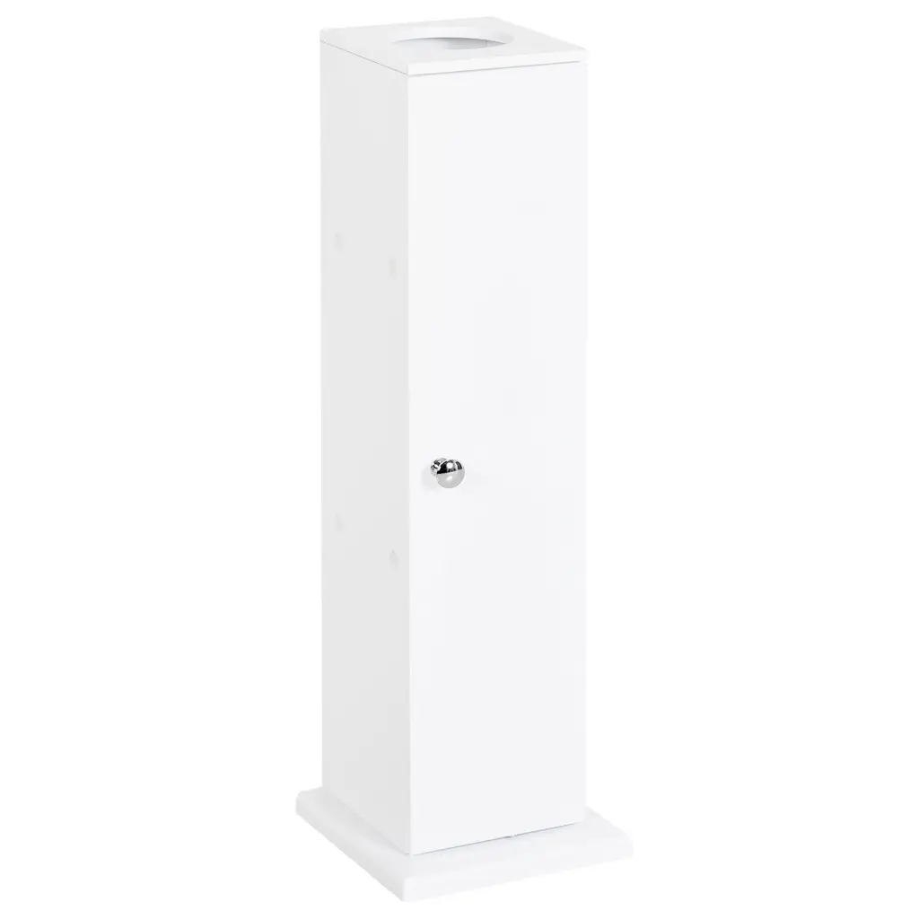 Toilet Paper Cabinet Small Bathroom Corner Floor Storage Cabinet Doors aosom business