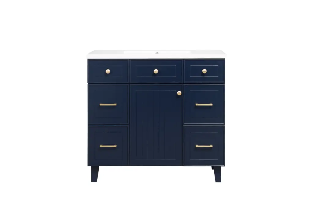 36 Inch Navy Blue MDF Bathroom Cabinet Without Basin 23V07 36Nb bathin