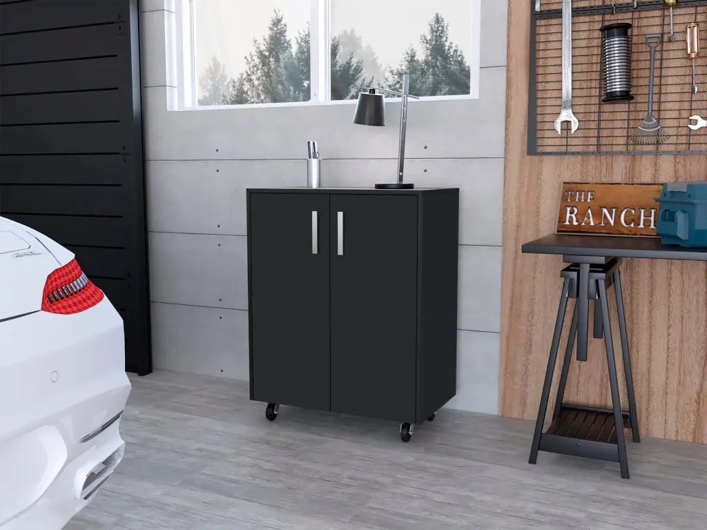 Lewis Storage Cabinet Base Four Casters and Double Doors fm furniture