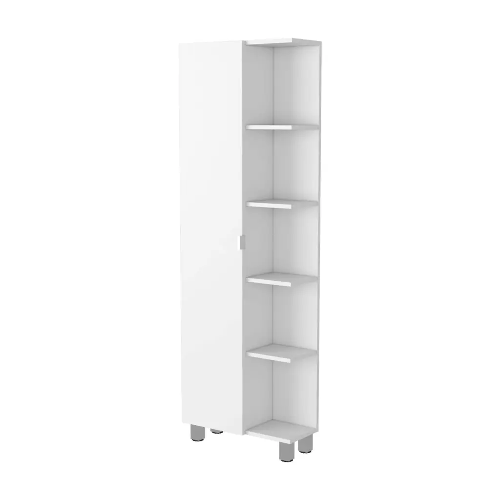Los Angeles Linen Cabinet 5 Shelves, Cabinet, and Divisions Brown fm furniture