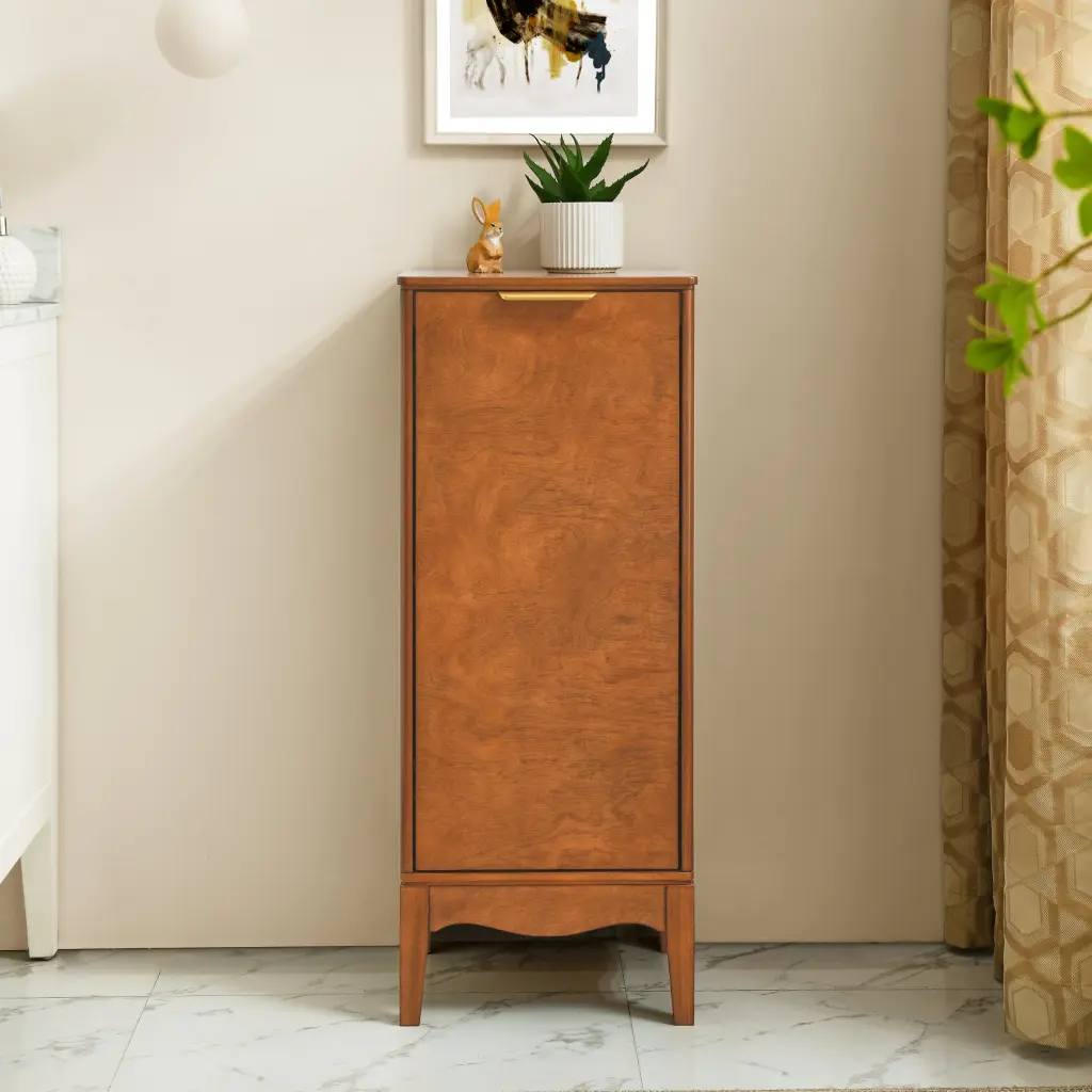 Modern Bathroom Floor Cabinet Linen Cabinet Adjustable Shelves haiyi furniture