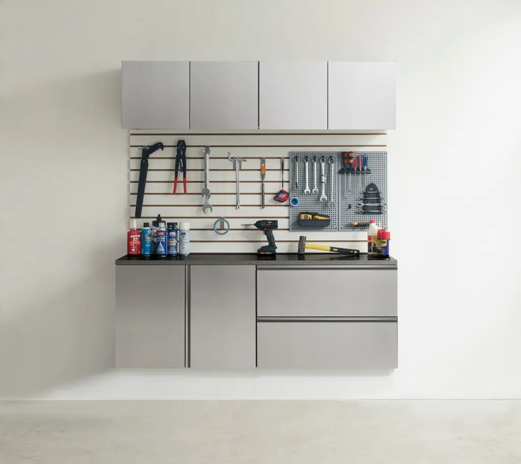Nova Series 64 . W X 72 . H X 20 . D Metallic Grey Garage Cabinet Storage klair living