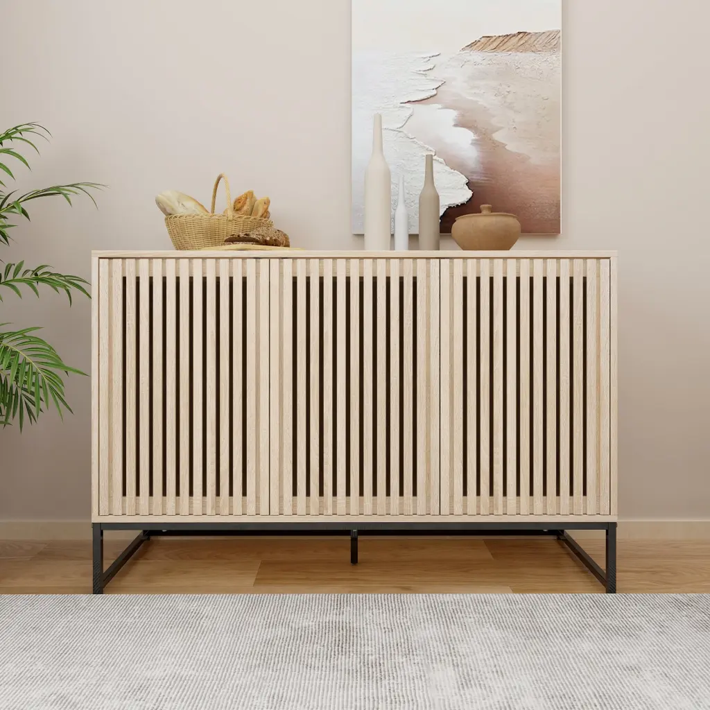 3 Door Accent Storage Cabinet Living Room Bedroom Modern Design rnb