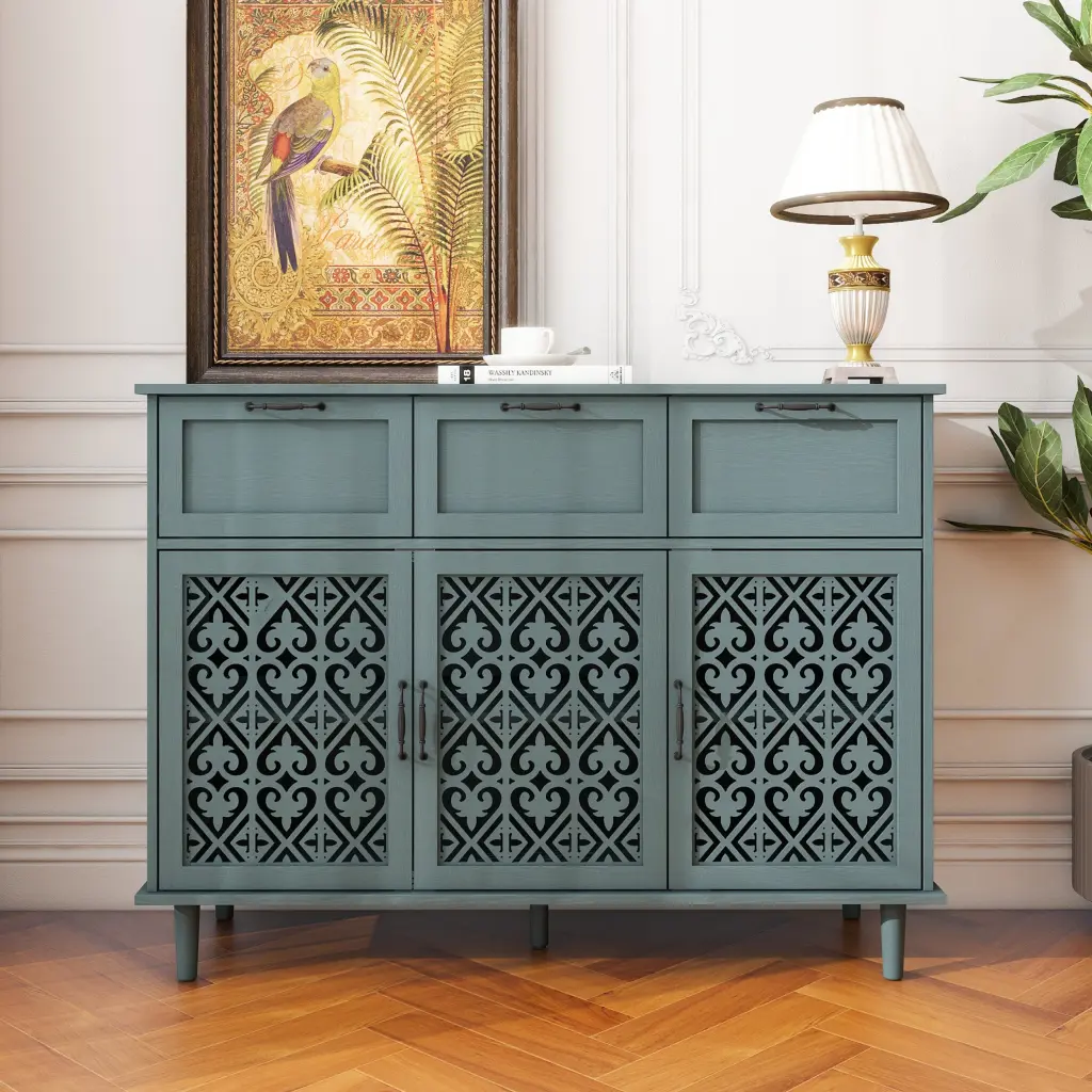 3 Door 3 Drawer Cabinet American Furniture Bedroom Living Room Storage rnb