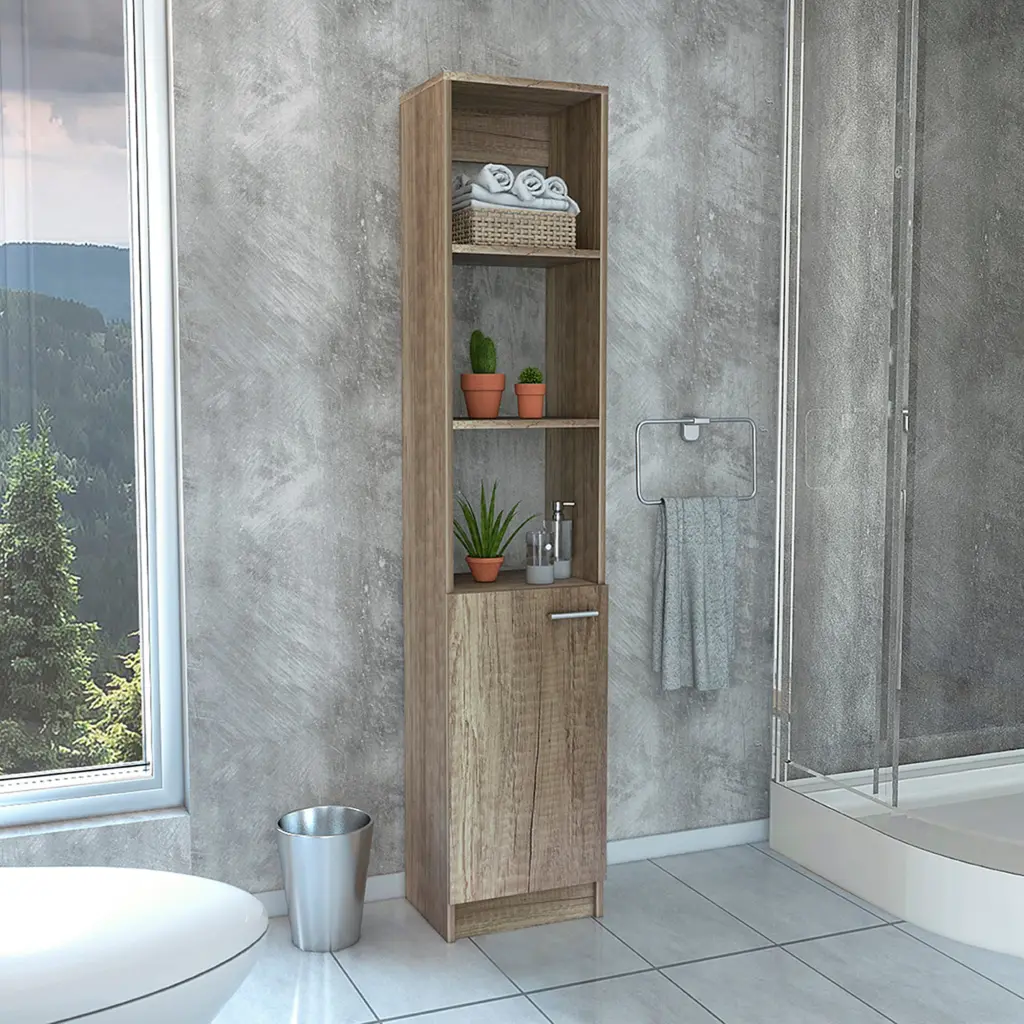 Malaga Linen Cabinet Two Interior Shelves and Three External Shelves rta mubles colombia