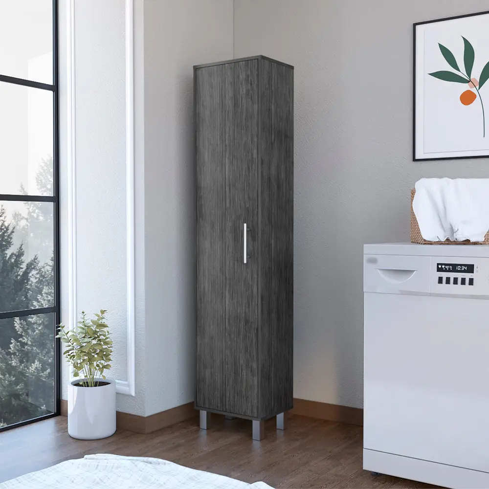 Buccan Storage Cabinet Smokey Oak Gray Particle Board Garage Cabinet treevol furniture