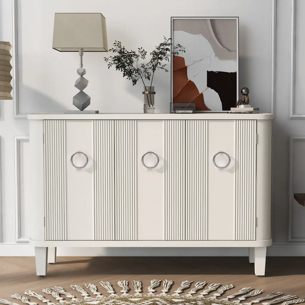 Effortless Solid Wood Veneer Fraxinus Mandschurica Cabinet Home u_style