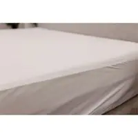 Quiet Ease Mattress Preserver Cal King White Polyester Bed Protector omne sleep