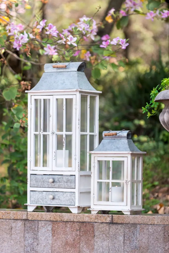 Wooden Candle Lantern Decorative Hurricane Holder Indoor Outdoor Decor w2078