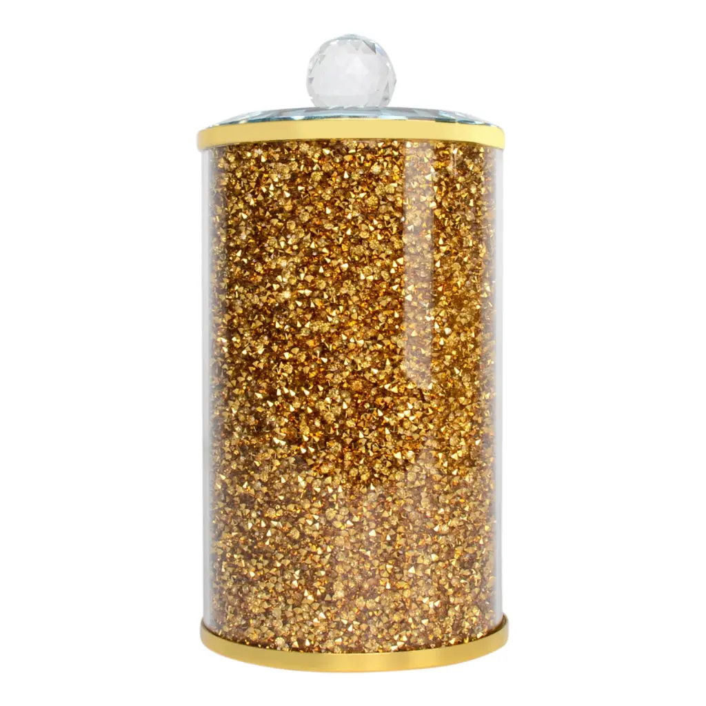Ambrose Exquisite Glass Canister Gift Box Gold Glass Design furnings