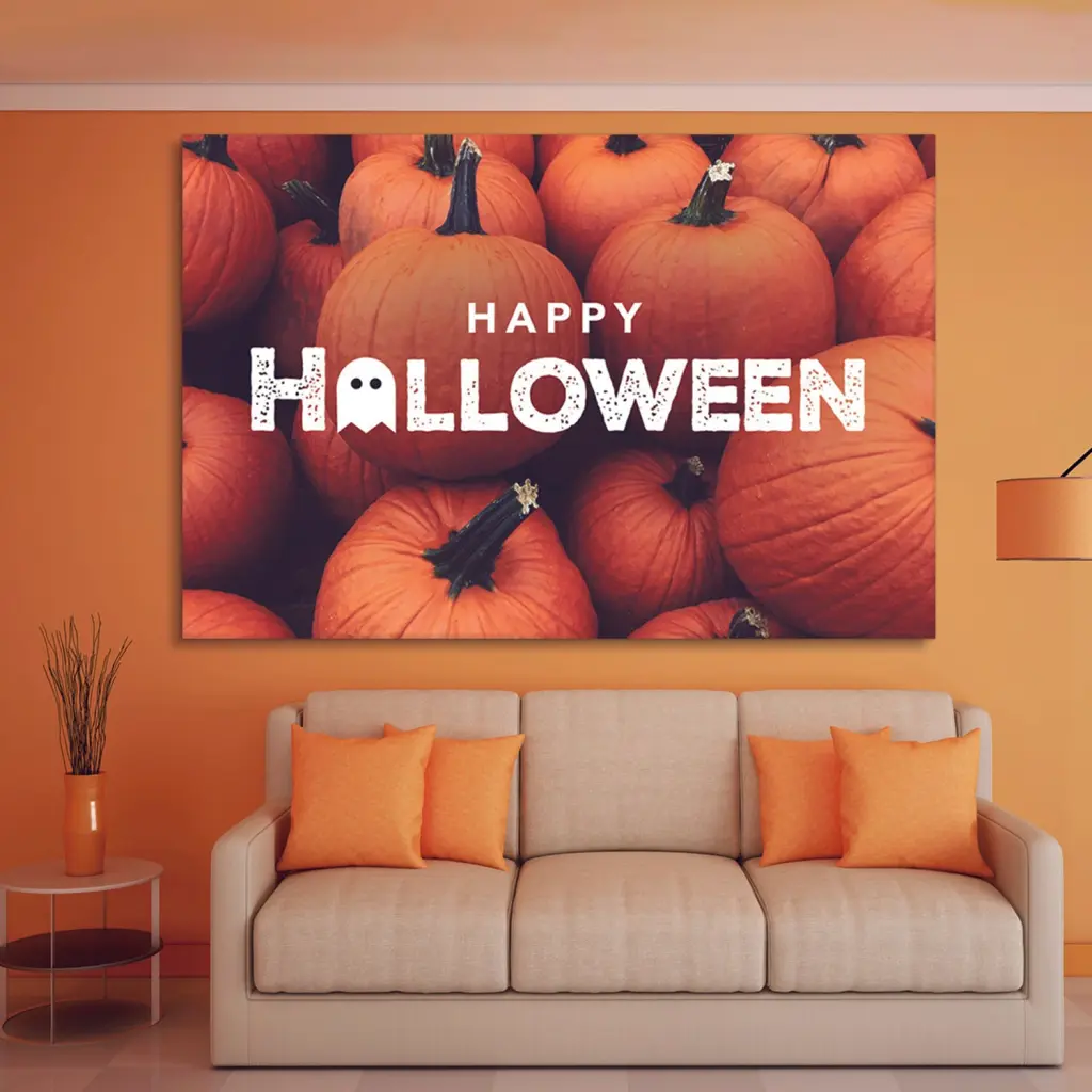 1Pcs Drop Ping Framed Canvas Wall Art Decor Halloween Painting looife art