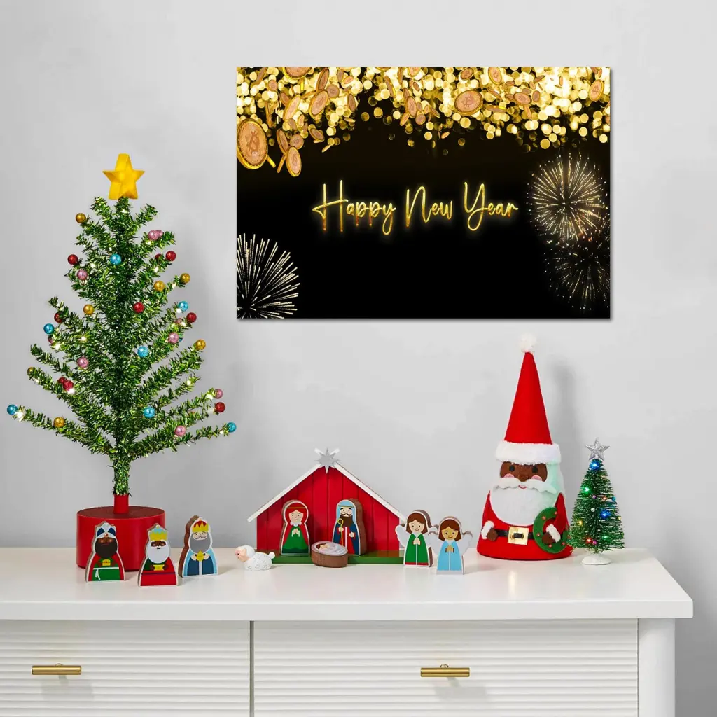 Framed Canvas Wall Art Decor Painting Year Happy Year Gift Painting Home Décor rnb