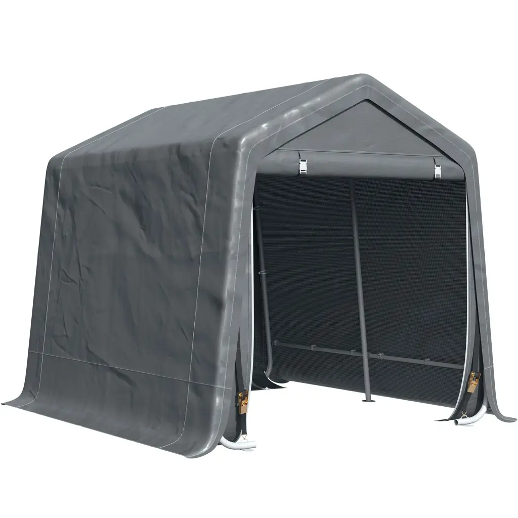 Outsunny 9' X 8' Carport Travel-Friendly Garage Heavy Duty Storage Tent Patio Shelter aosom business