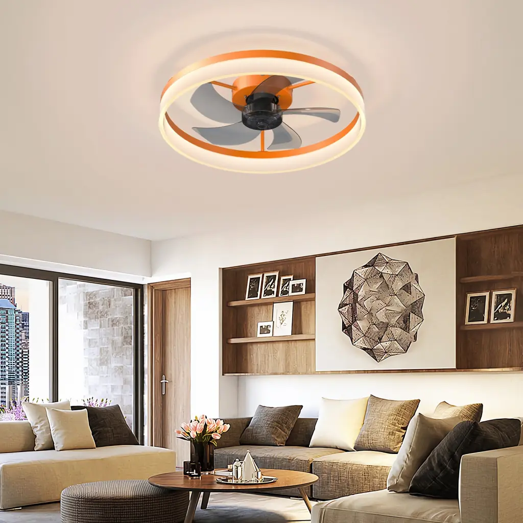 Ceiling Fan Lights, Dimmable LED Embedded Thin Modern Design lighting commune
