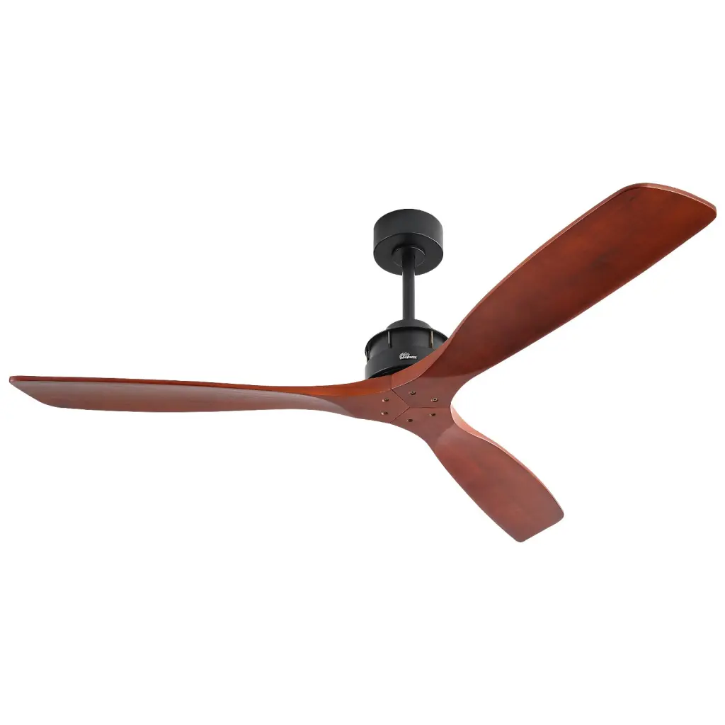 60 Inch Elegant Ceiling Fan Remote 3 Mahogany Blades Bedroom Living Room ceiling fan with light