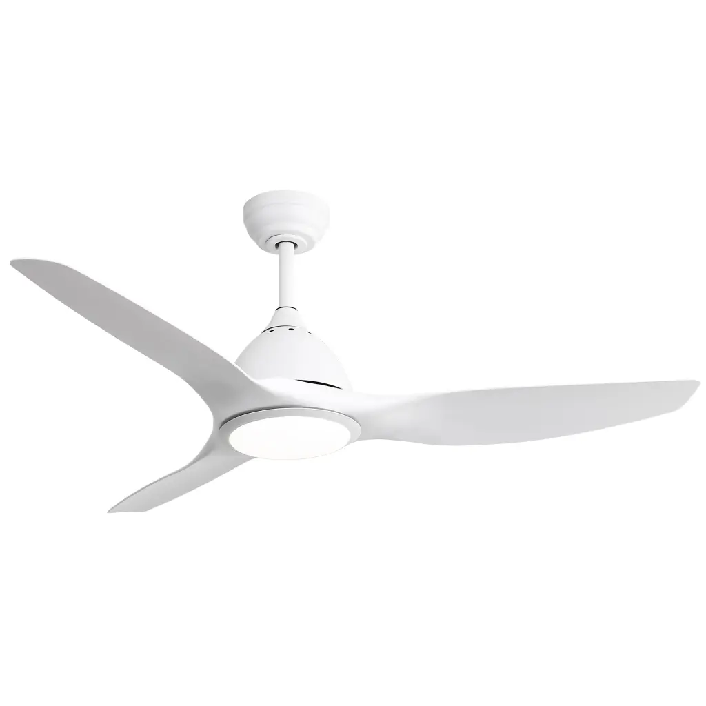 52 Inch And 6 Speed Remote Regulation 3 Abs Fan Blades White Bedroom ceiling fan with light