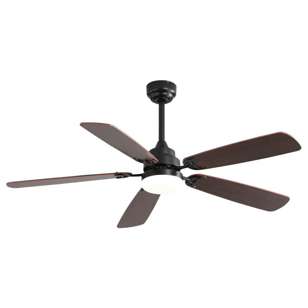 52 Inch Timeless Ceiling Fan Dimmable LED Light 6 Speed Wind 5 Blades ceiling fan with light