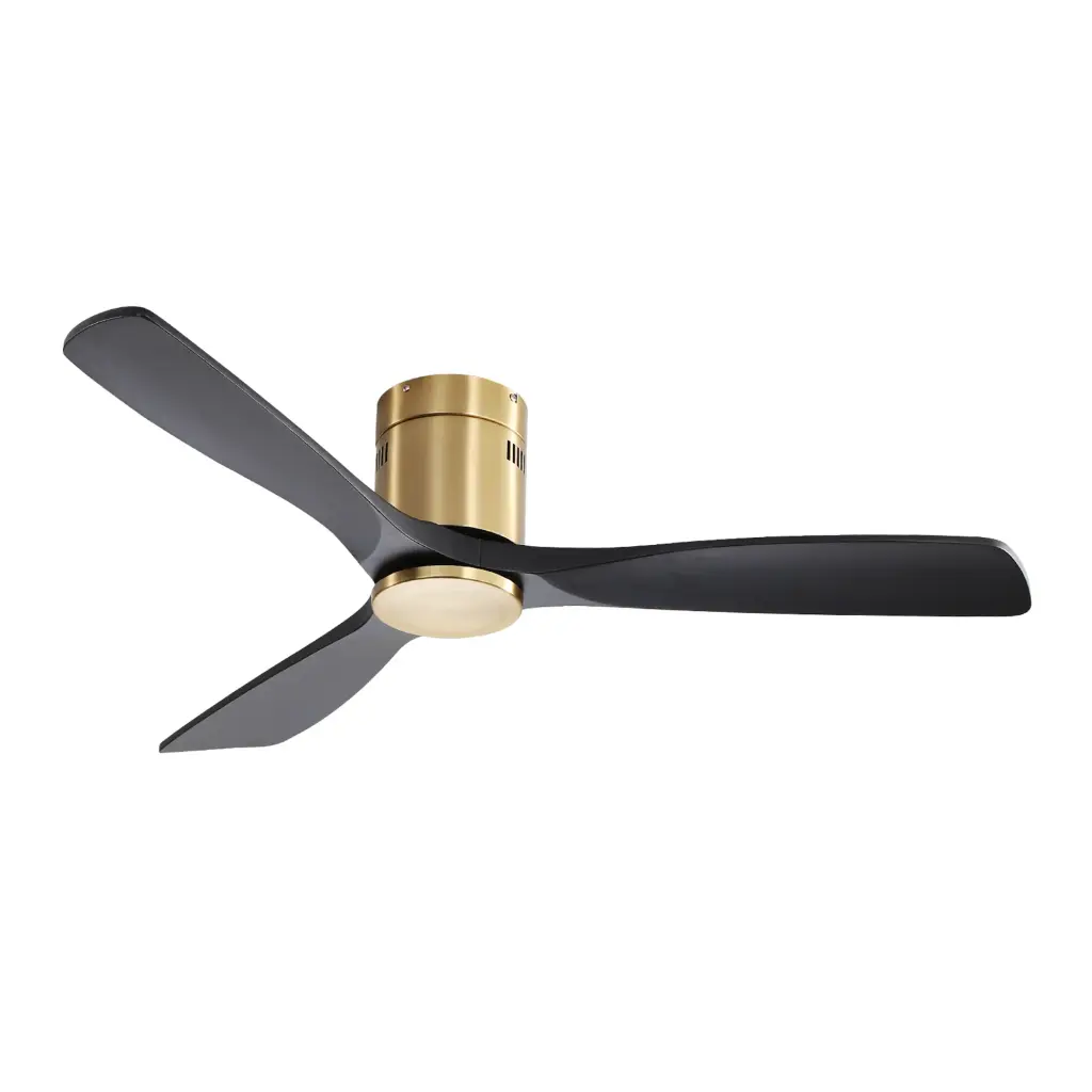 Indoor 52 Inch Ceiling Fan Without Light 3 Solid Wood Fan Blades Quiet Operation ceiling fan with light