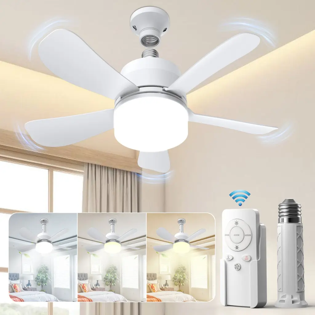 Socket Ceiling Fan Dimmable LED Light E26 Screw Bulb Small Ceiling Fan ceiling fan with light