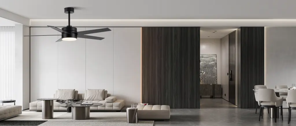 Modern 52 Inch Ceiling Fan Light And Remote Control High Airflow gbkgoods