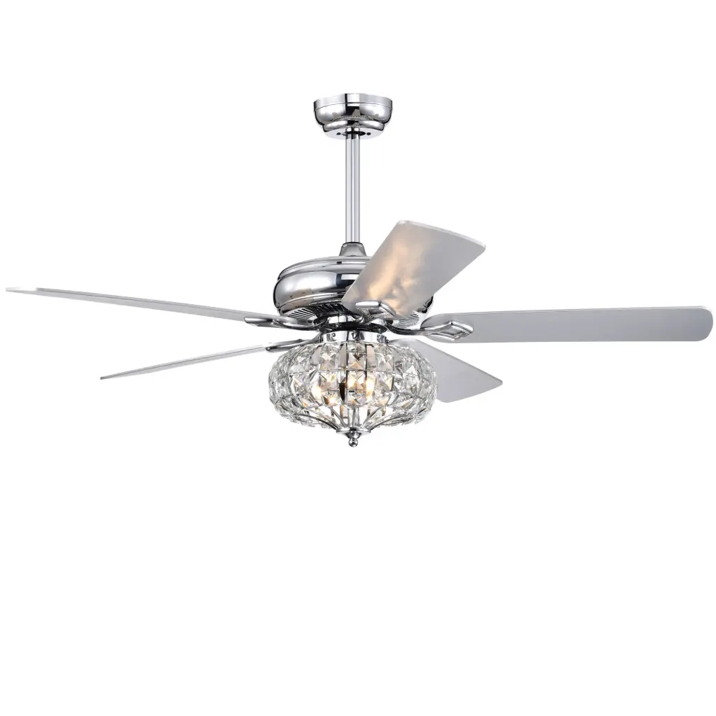 52 Inch Crystal Shade Ceiling Fan Lamp Remote Control 3 Speed High hengermei