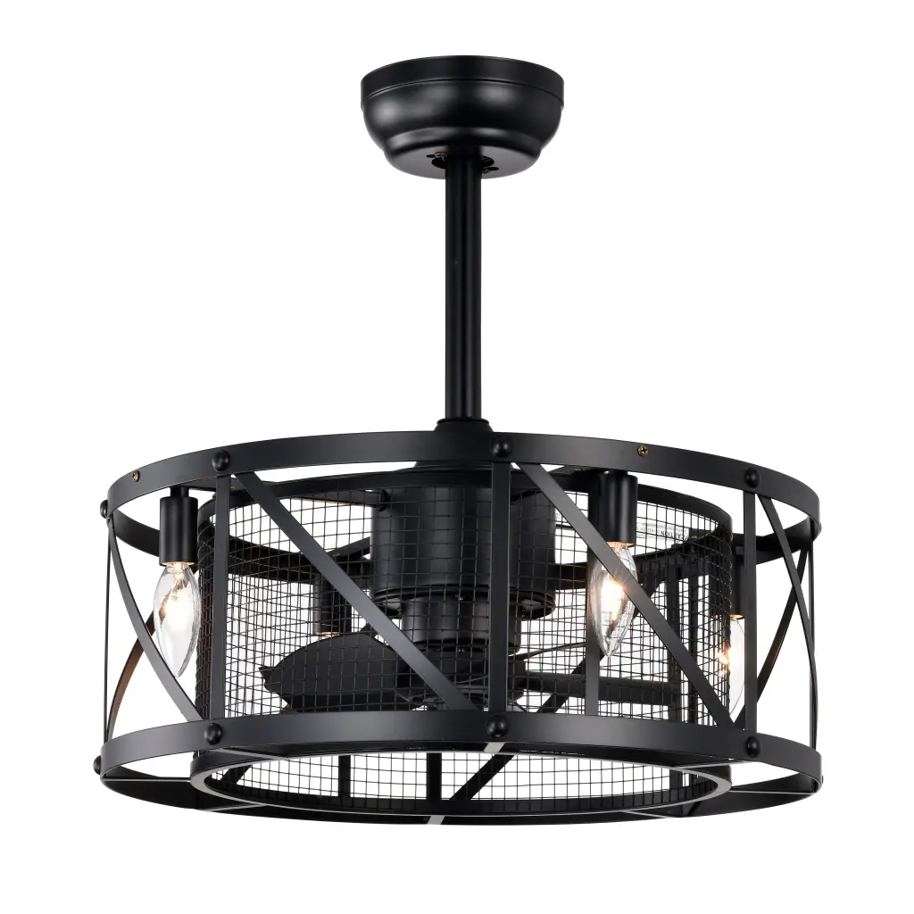 20'' Industrial 5 Blade Ceiling Fan Remote Control, 5 ABS Blades, Modern Ceiling Fan hengermei