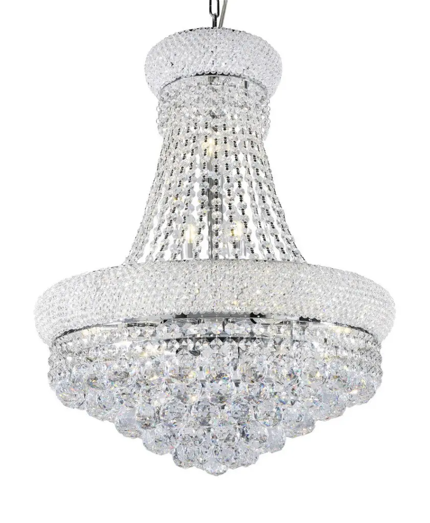 26 Inches Tall Ceiling LED Lamp Adagio Empire Crystal Accents Silver Finish california home