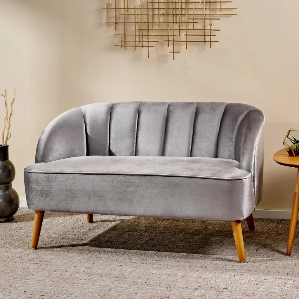 Grey Velvet Seat Cushion Chairs And Stools nh-inmax